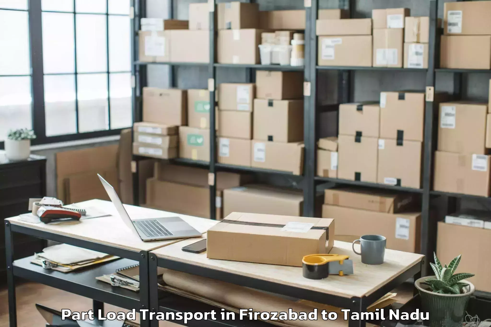 Book Firozabad to Karambakudi Part Load Transport